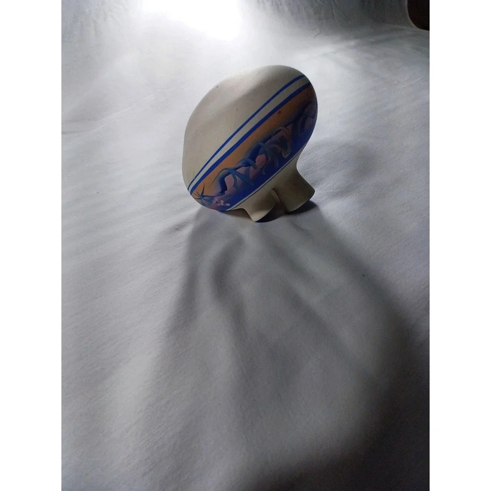 New West Pottery Hand Painted Double Spout Wedding Vase Southwest Blue Arizona - Picture 7 of 7